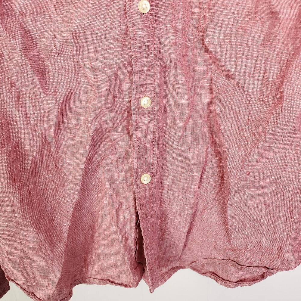 J Crew Shirt Mens Large Linen Button Down Summer Career Office Workwear - Picture 4 of 9